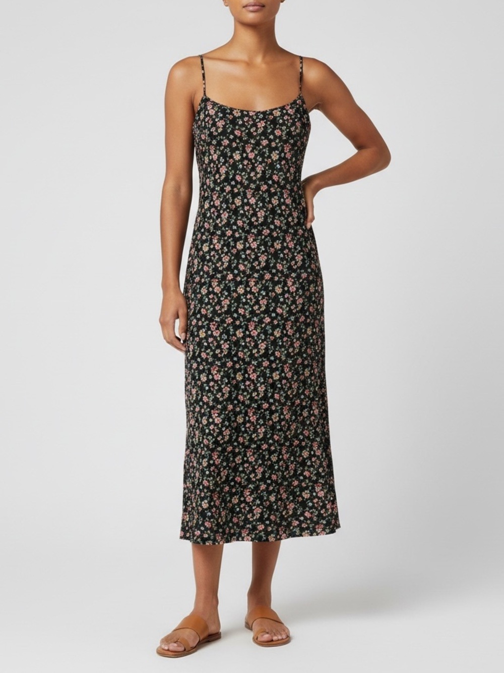 Forever 21 | Floral midi spaghetti strap sundress juniors size large